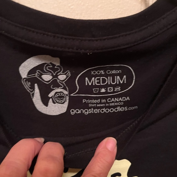 GANGSTER DOODLES Men’s Short Sleeve Thugger 5 Boys Shirt. Sz M. - Picture 5 of 5